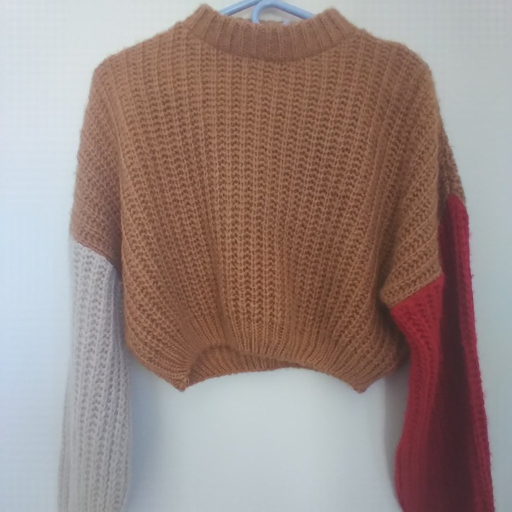 Stradivarius Crop Knit Top, Made in Spain